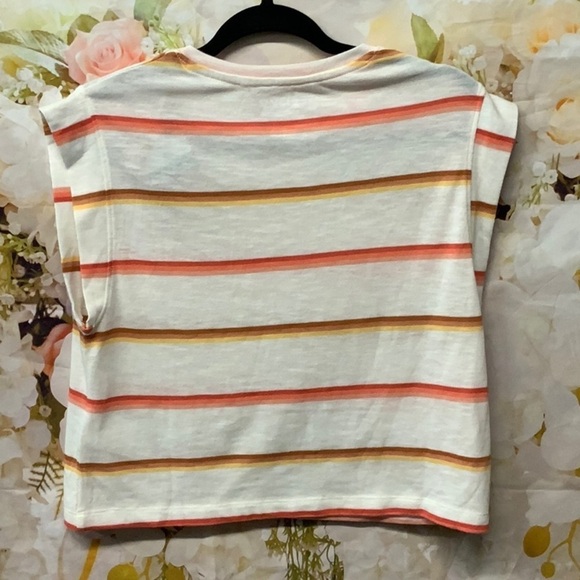 Roxy ARJZT05971 Colorful Rain Tank Top - Snow White Sunrise Stripe - Picture 7 of 7